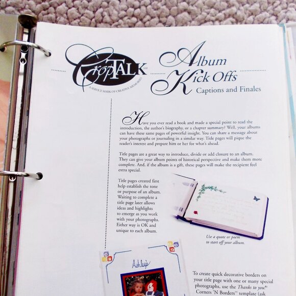 Creative Memories Scrapbooking Binder Organizer Page Patterns - Picture 11 of 11